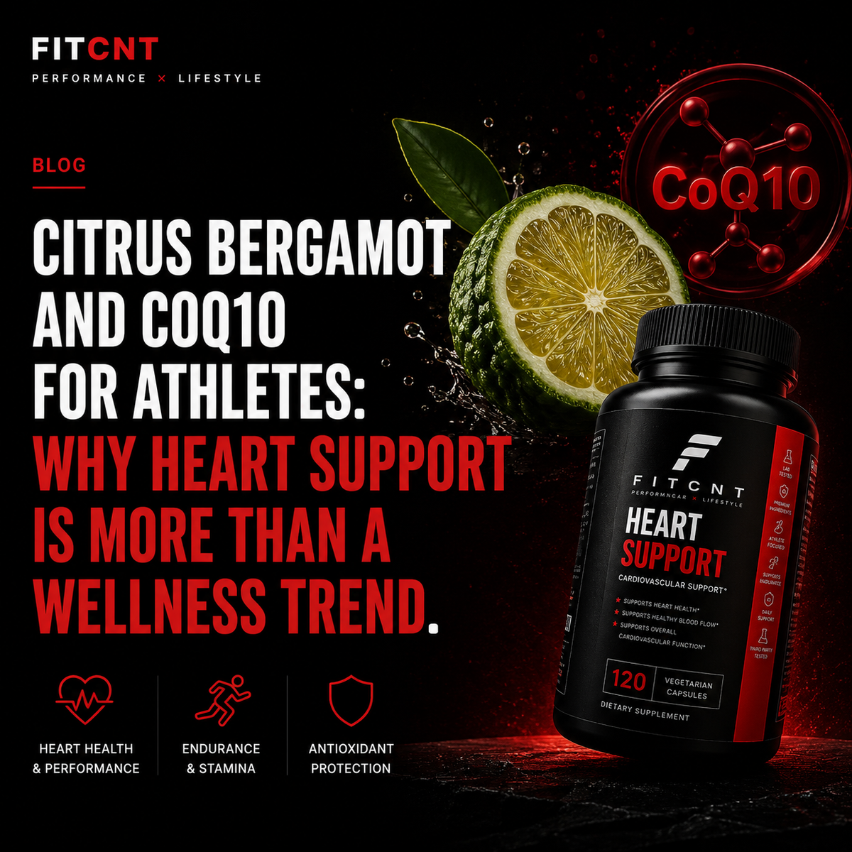 Citrus Bergamot and CoQ10 for Athletes: Why Heart Support Is More Than a Wellness Trend